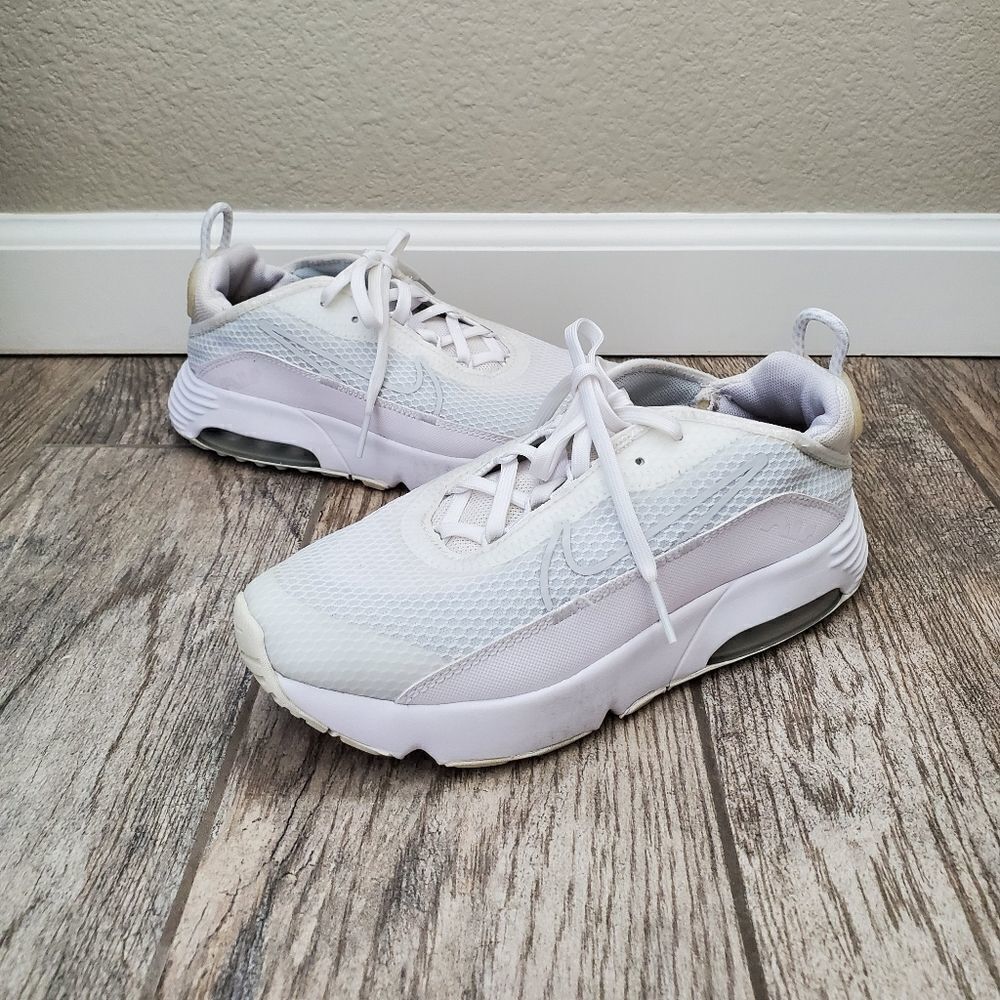 Nike Air Max 2090 White/Wolf Grey/Pure Platinum Casual Sneakers Size 3Y